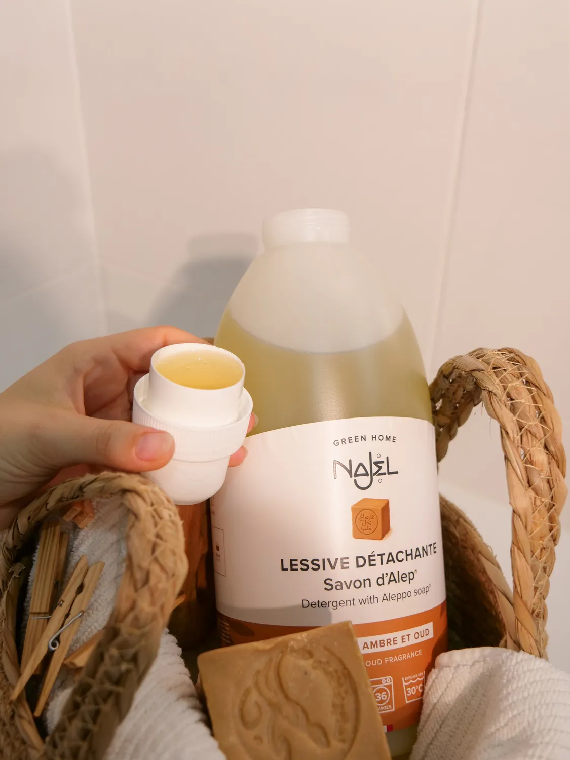 Najjar savon d’Alep lessive ambre et oud 1 L
