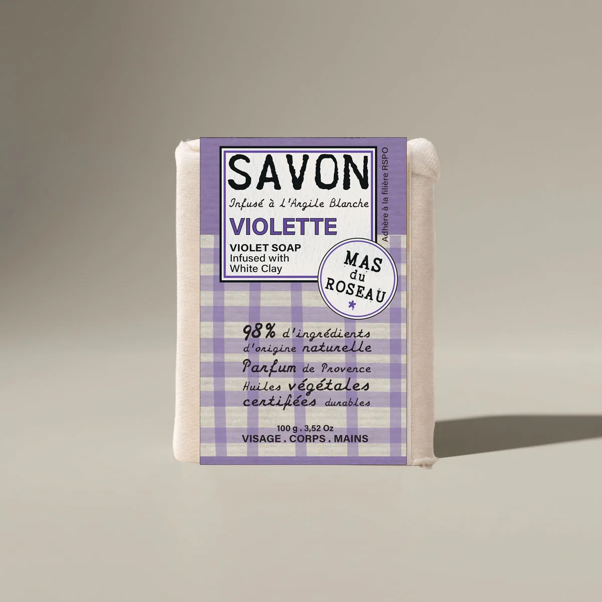 Mas du Roseau Philosophie Savon Solide Violette mini