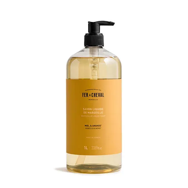 Fer à Cheval Miel & Amande savon liquide 1L parfum gourmand