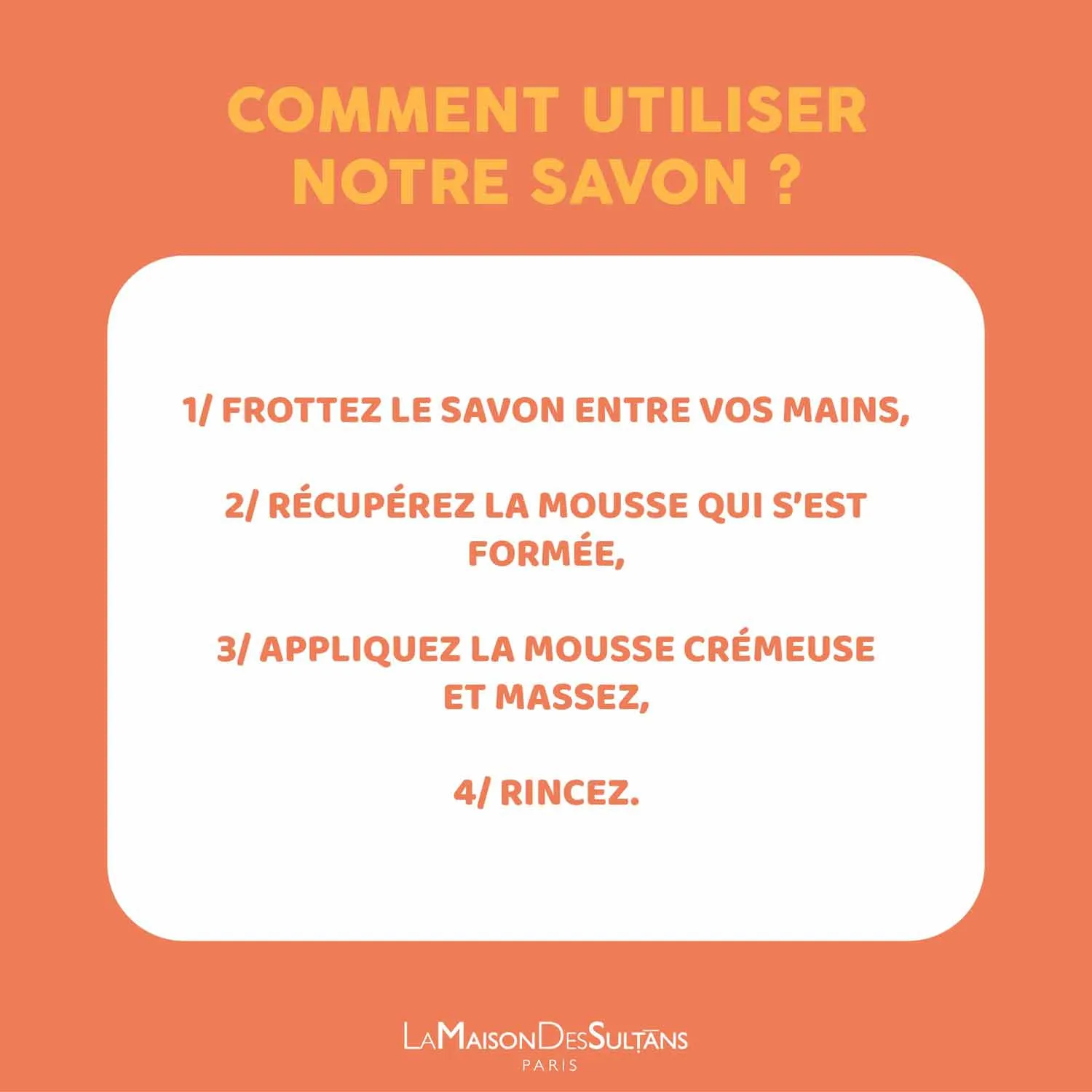 La Maison des Sultans Après Soleil solide fleur d'oranger 60g