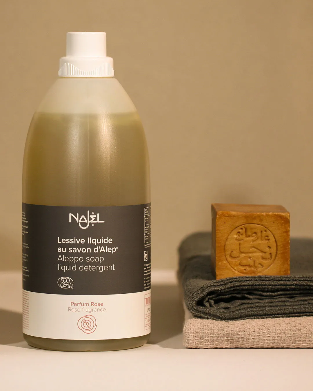 Laboratoire Najjar Lessive Savon d'Alep Rose 2L linge parfumé
