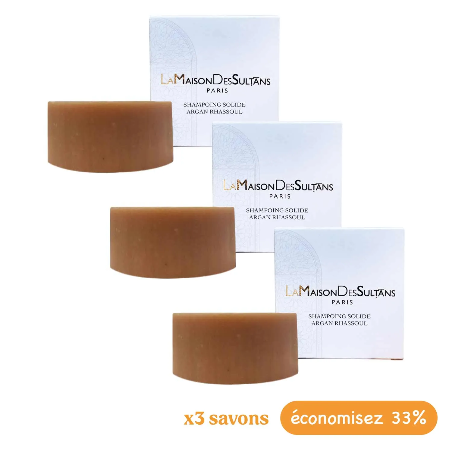 La Maison des Sultans Argan Rhassoul Shampoing Solide 1 Pièce
