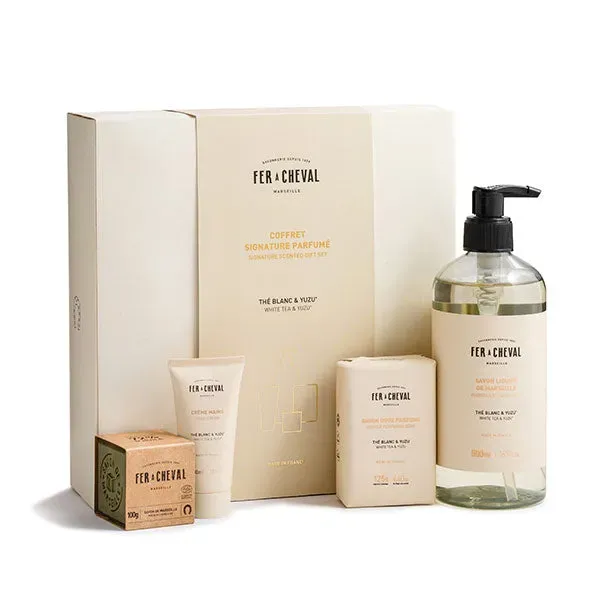 Savonnerie Fer à Cheval coffret Signature Thé Blanc Yuzu 4 soins