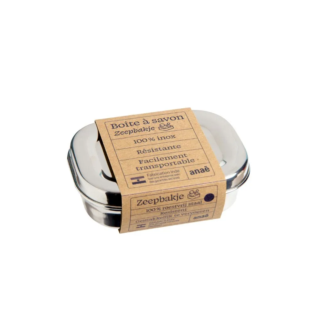 Savonnerie Buissonnière boîte à savon inox 10x7cm voyage