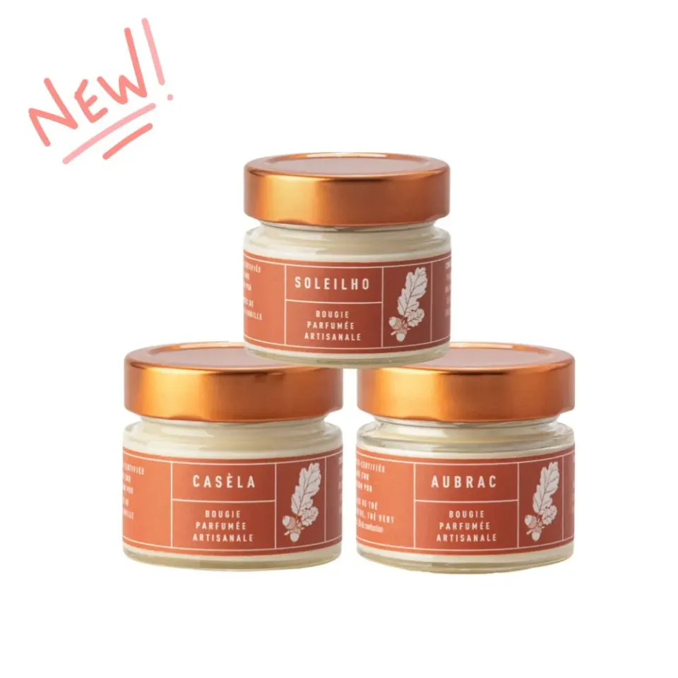 Savonnerie Buissonnière Casèla Soleilho Aubrac bougies 3x70g