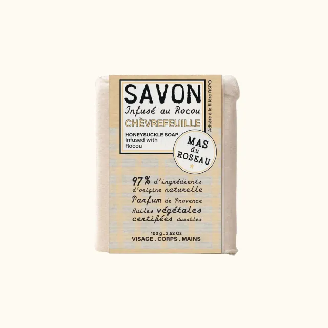 Mas du Roseau Philosophie Chèvrefeuille savon solide mini floral