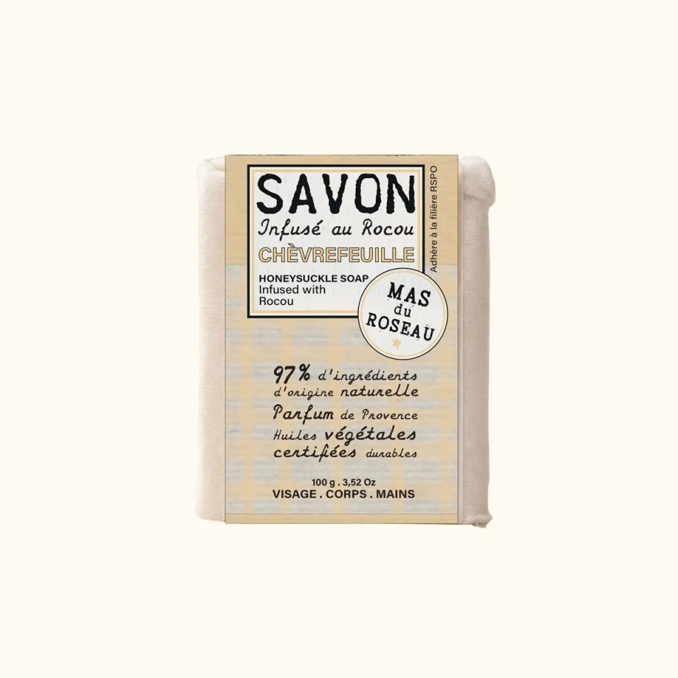 Mas du Roseau Philosophie Chèvrefeuille savon solide mini floral