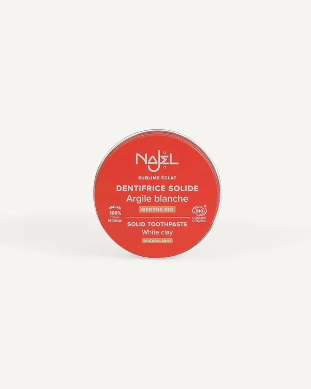 Najel dentifrice solide argile blanche menthe 33g