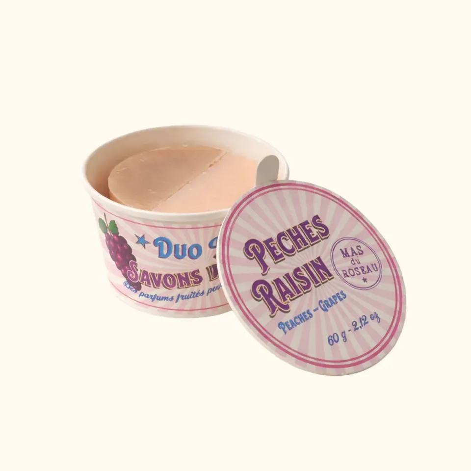 Mas du Roseau Pépites Pêche & Raisin savon pot glace