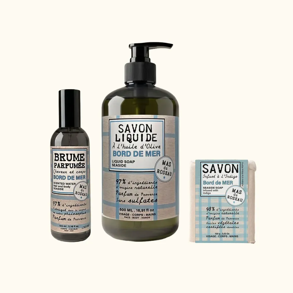 Mas du Roseau Philosophie Bord de Mer coffret 3 soins parfum marin