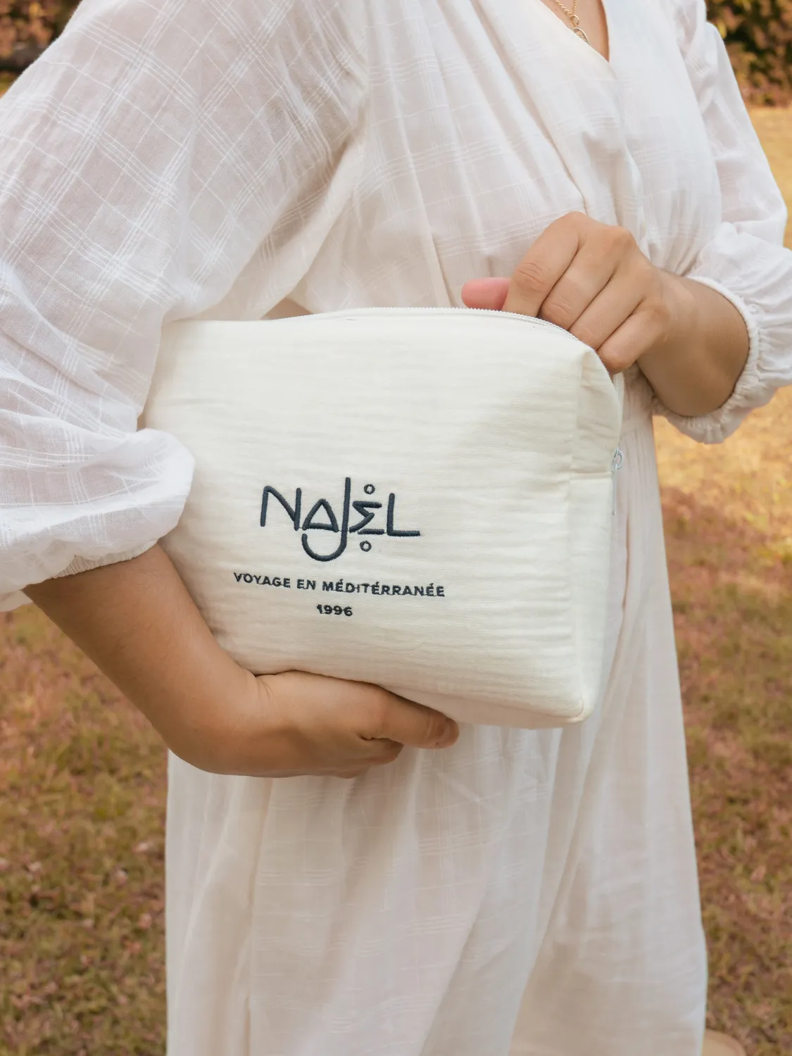 Najel trousse de toilette coton voyage maquillage