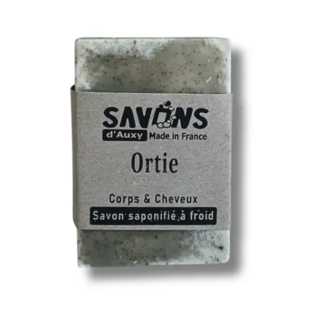 Savons d’Auxy Ortie Savon Shampoing Solide 100 g peaux sensibles