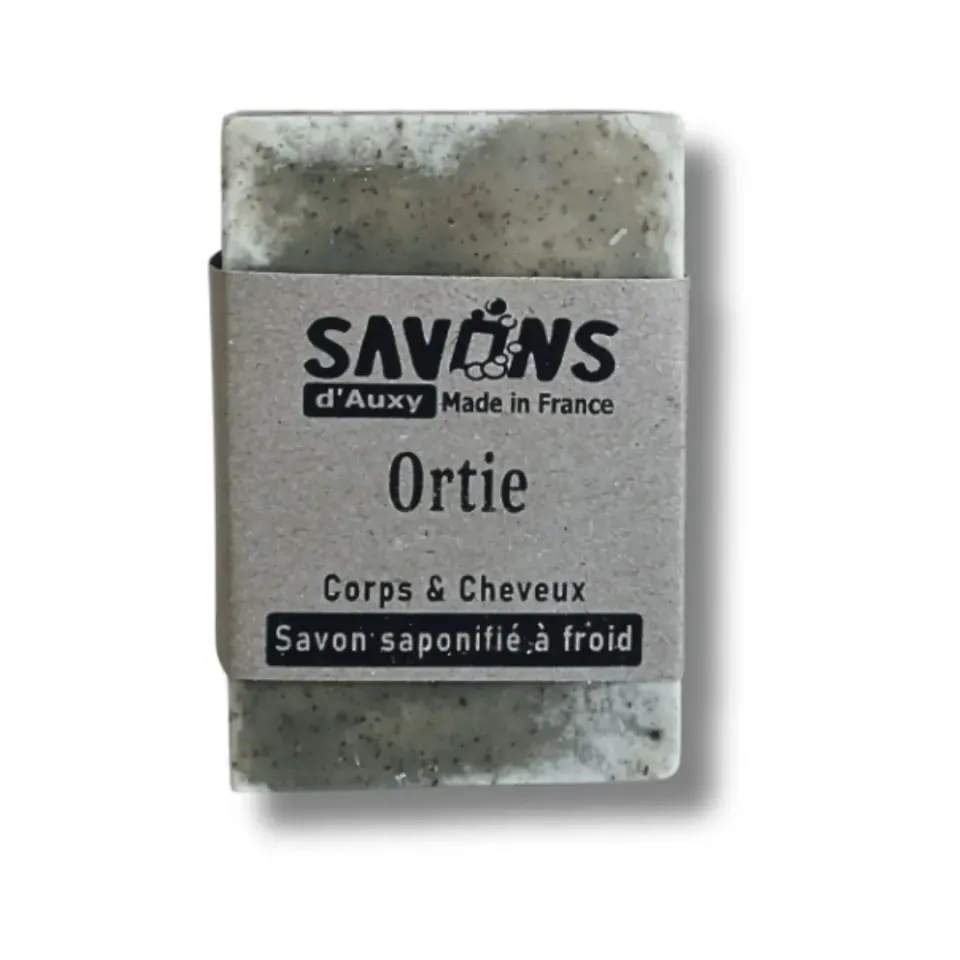Savons d’Auxy Ortie Savon Shampoing Solide 100 g peaux sensibles