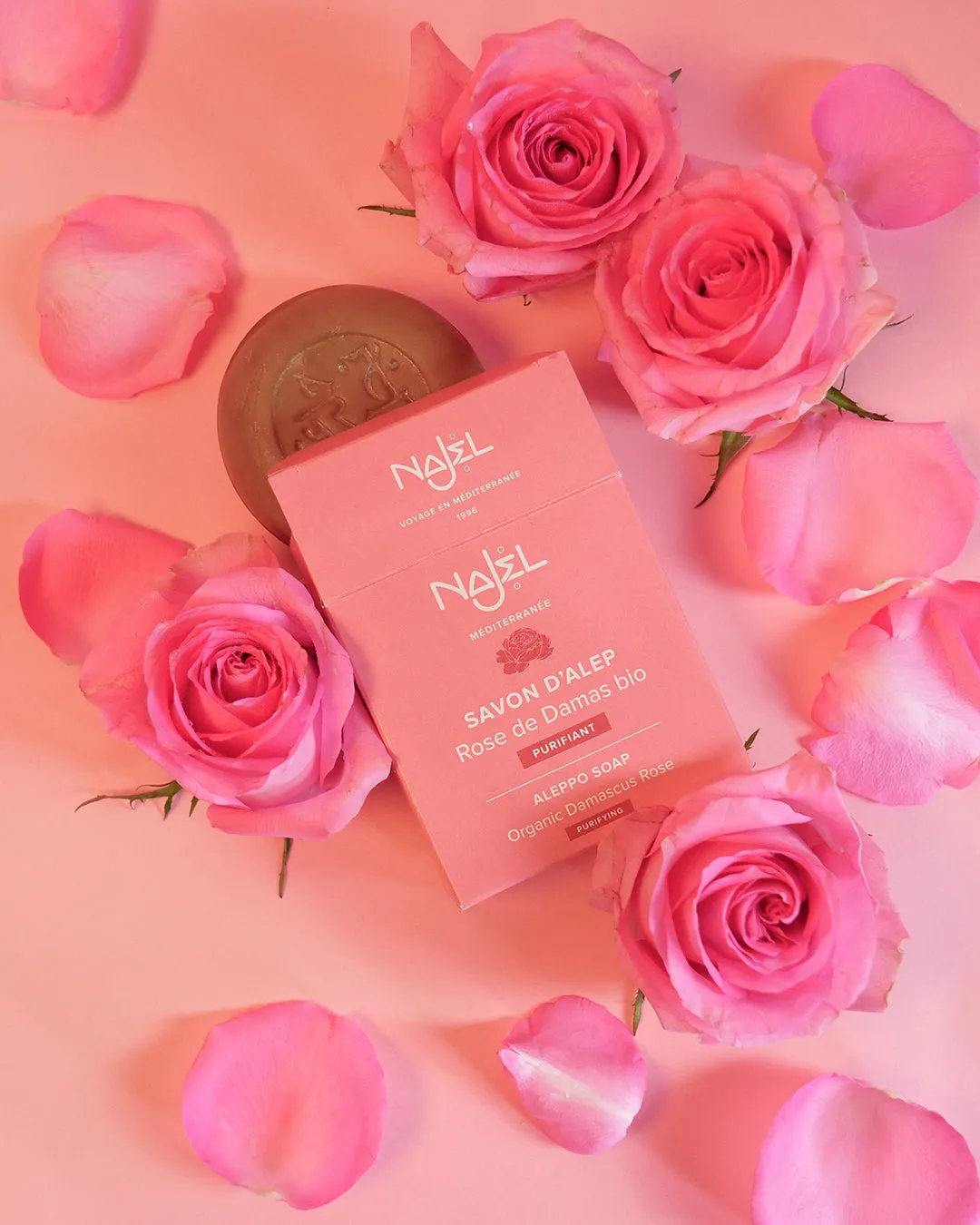 Laboratoire Najjar savon d’Alep savon rose 100g peaux normales