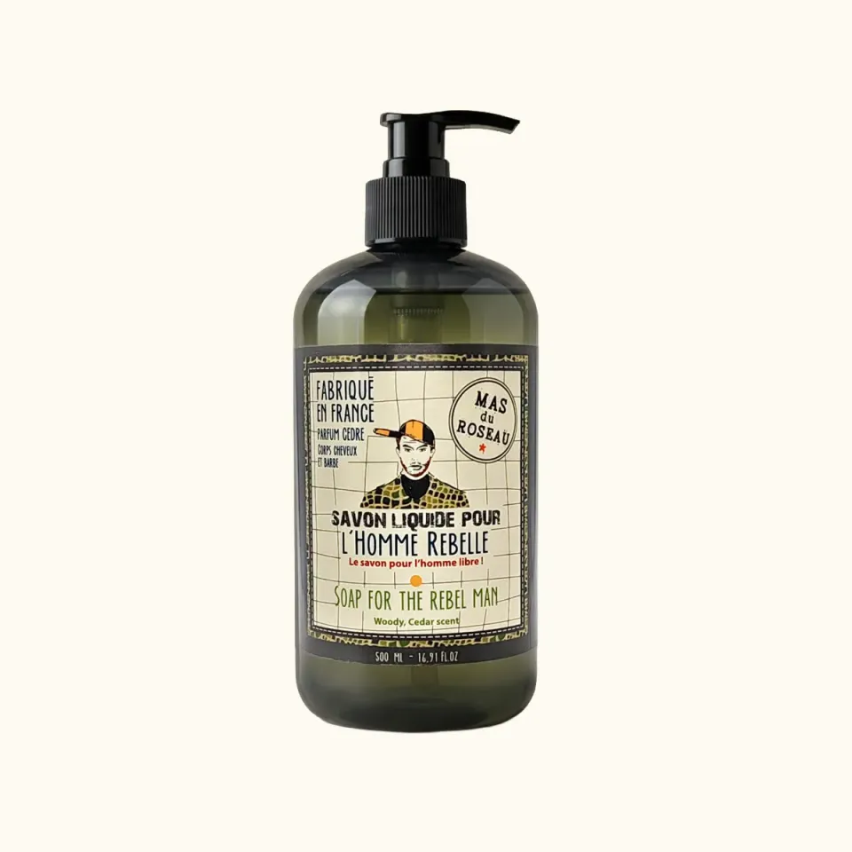 Mas du Roseau Just Men savon liquide Rebelle 3-en-1 cèdre