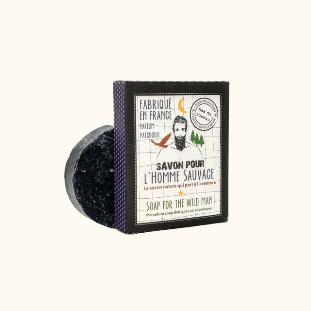 Mas du Roseau Homme Sauvage savon solide charbon patchouli