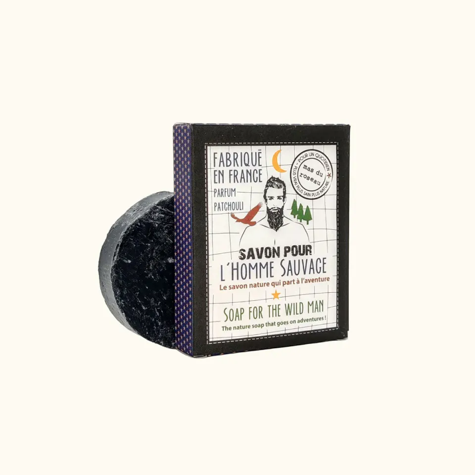Mas du Roseau Homme Sauvage savon solide charbon patchouli