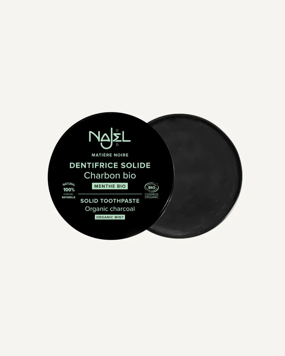 Najel dentifrice solide charbon bio menthe 33g