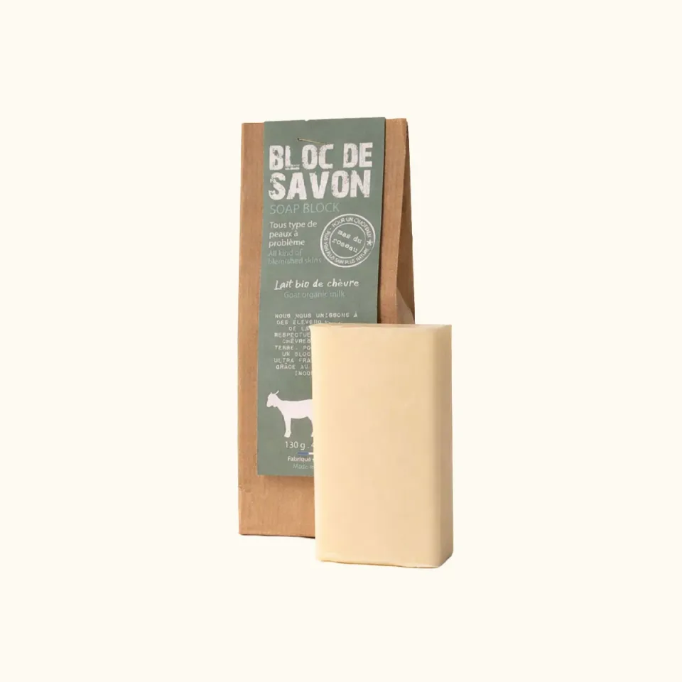 Mas du Roseau Collecte Lait bio de chèvre savon solide sans parfum