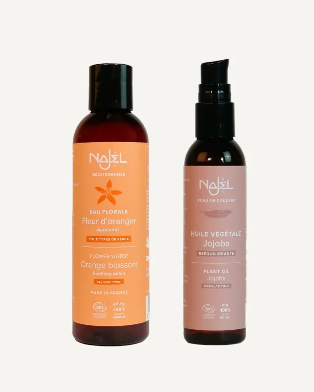 Najel Kit démaquillant soin jojoba fleur d'oranger