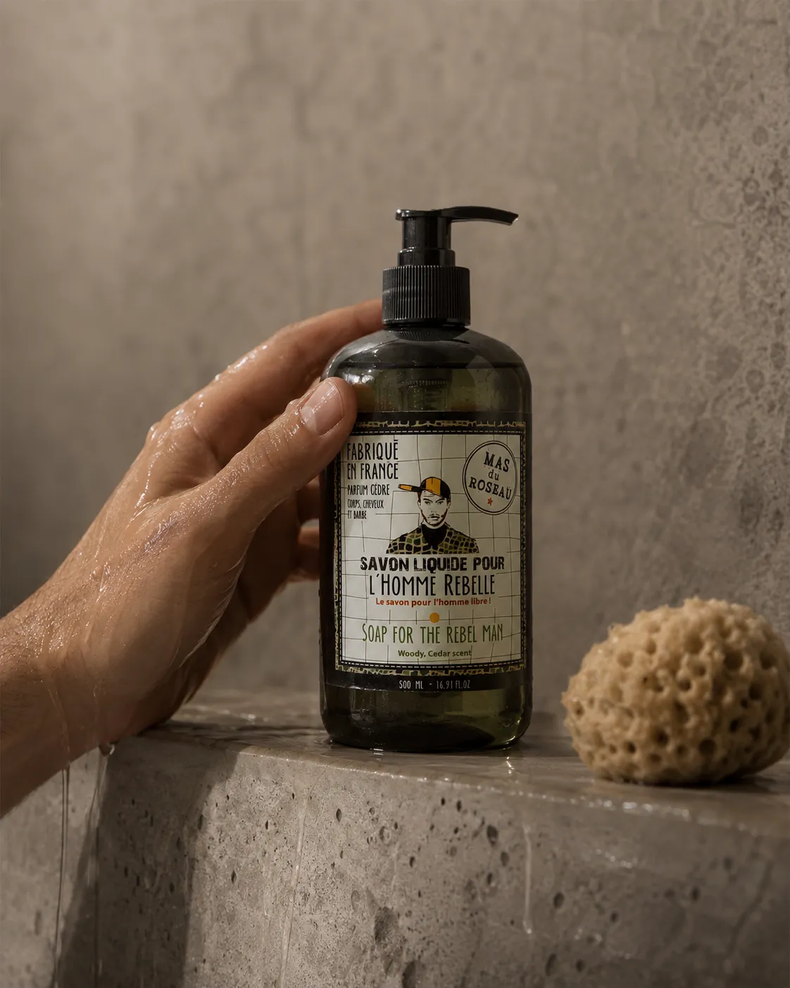 Mas du Roseau Just Men savon liquide Rebelle 3-en-1 cèdre