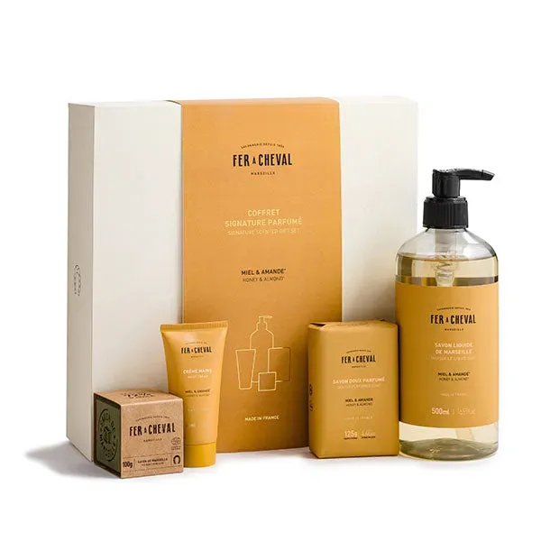Savonnerie Fer à Cheval coffret Signature Miel Amande 4 soins
