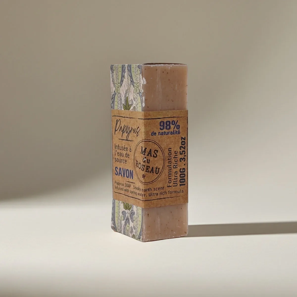 Mas du Roseau Papyrus savonnette infusion terreuse