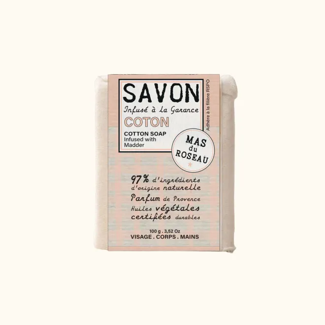 Mas du Roseau Philosophie Savon Coton savonnette douce voyage