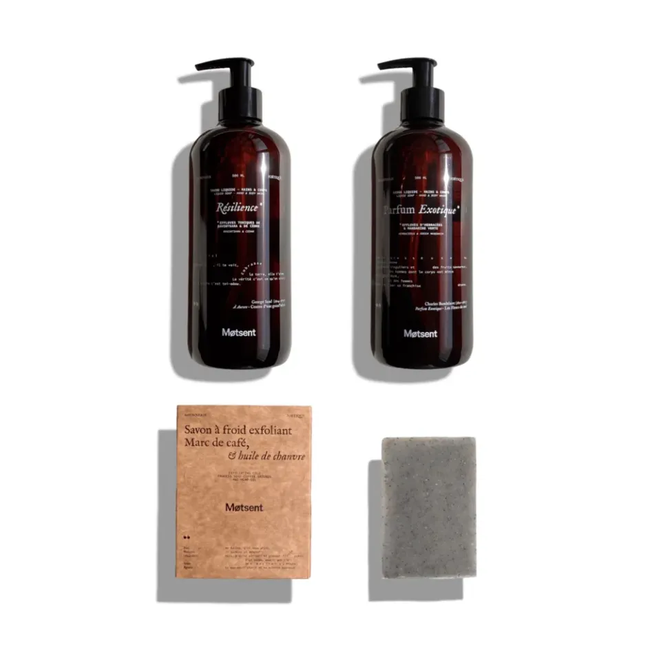 MOTSENT Coffret Cadeau 1 savons solide liquide