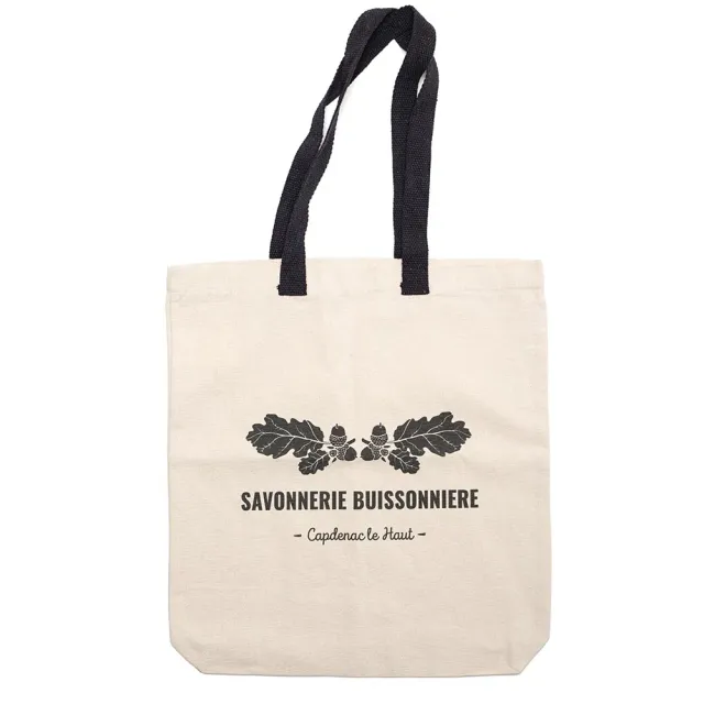 Savonnerie Buissonnière Tote bag coton 38x42cm soufflet 7cm