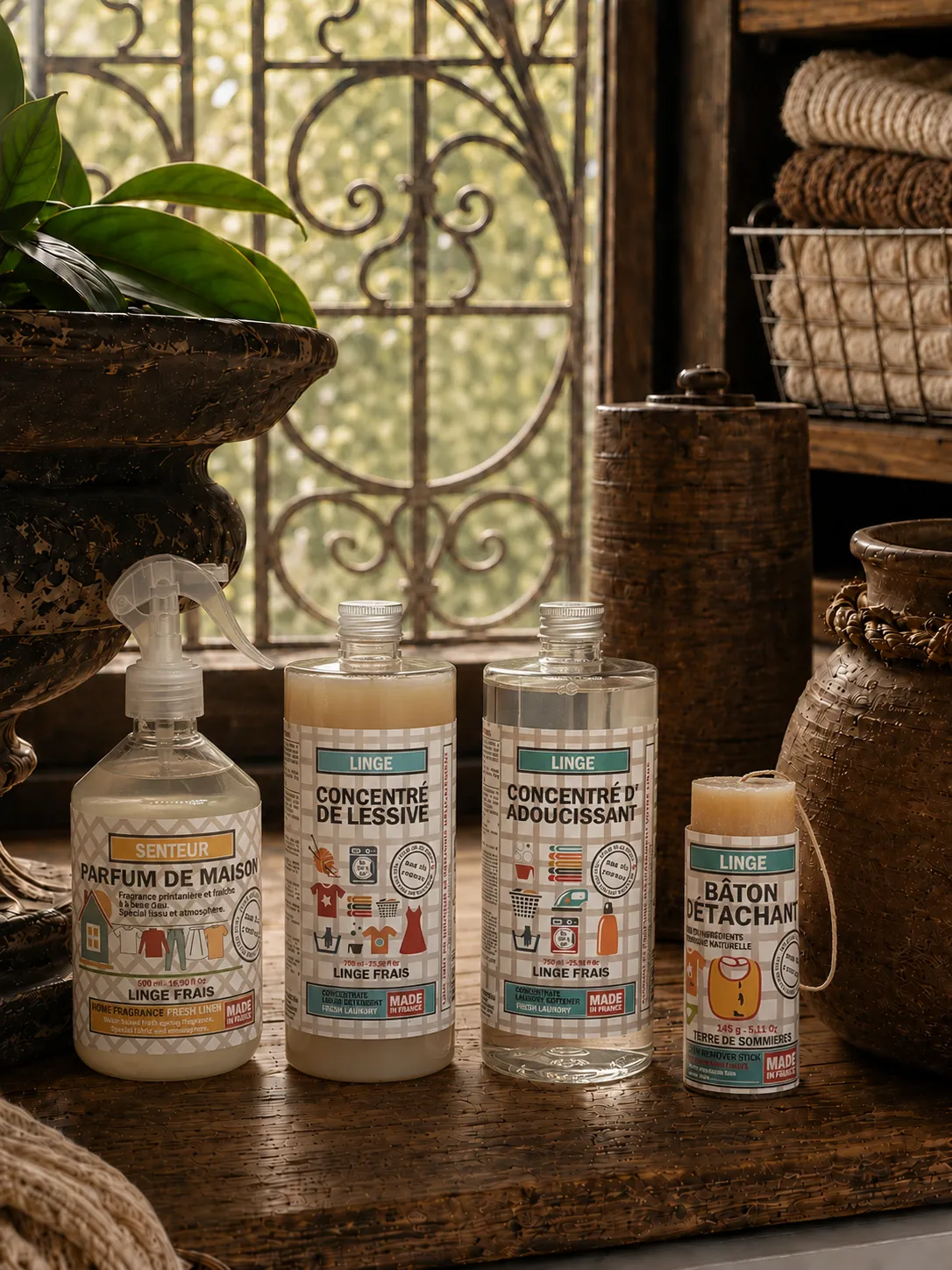 Mas du Roseau Éco & Bô Lessive & Co coffret linge 4 soins