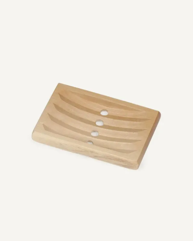 Najel porte-savon bois rainuré savon solide