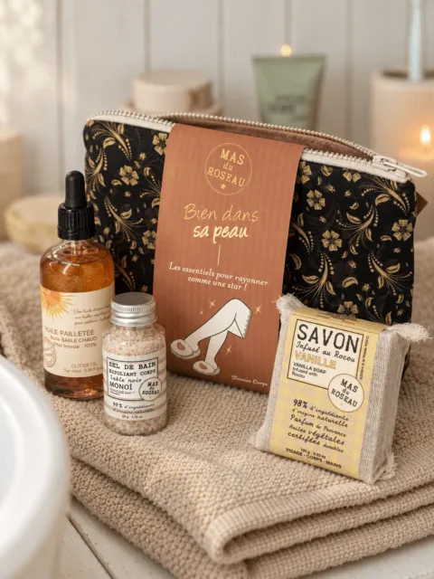 Mas du Roseau Pépites Trousse beauté corps vanille monoï 3 soins