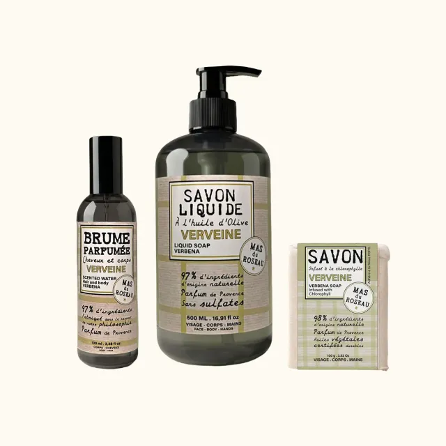 Mas du Roseau Philosophie Verveine coffret savon brume mains
