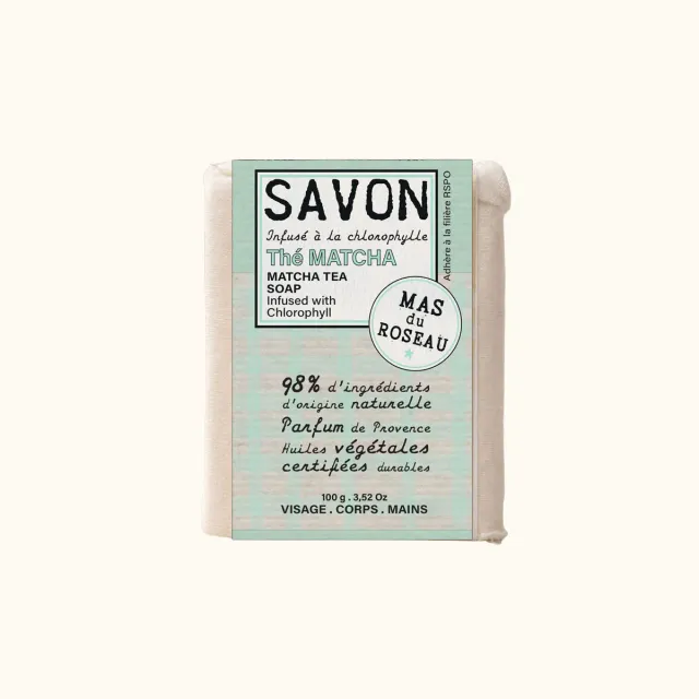 Mas du Roseau Philosophie Thé Matcha savon solide mini frais