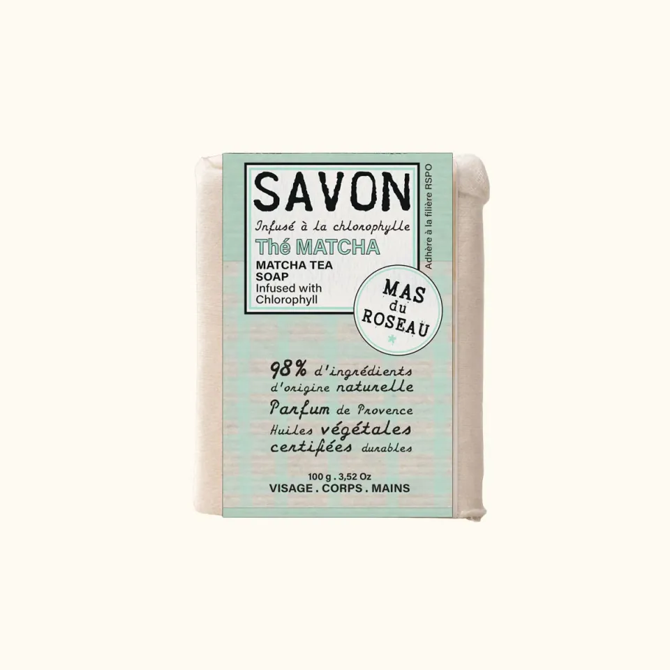 Mas du Roseau Philosophie Thé Matcha savon solide mini frais