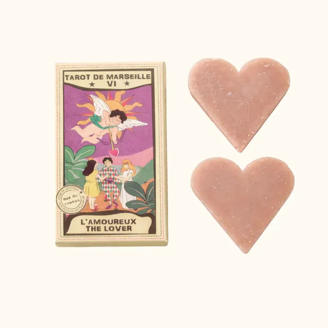 Mas du Roseau Tarot Le Cœur savon solide cœur floral