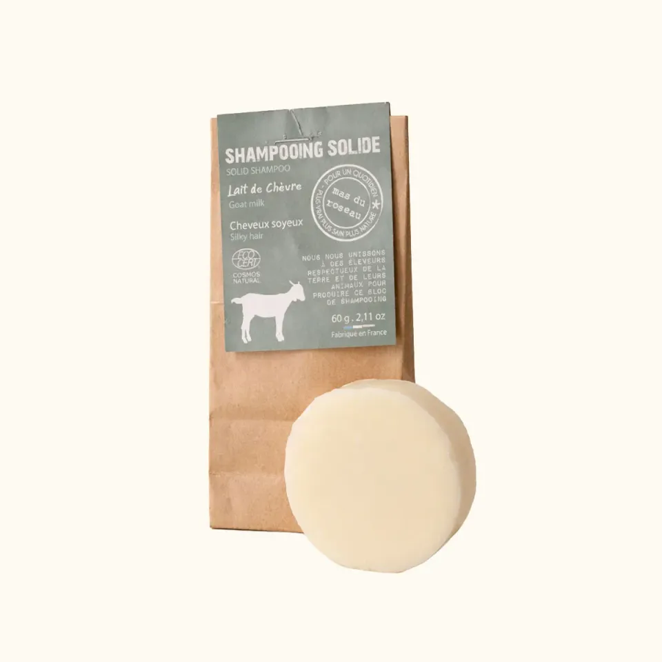 Mas du Roseau Collecte Lait de chèvre shampoing solide menthe