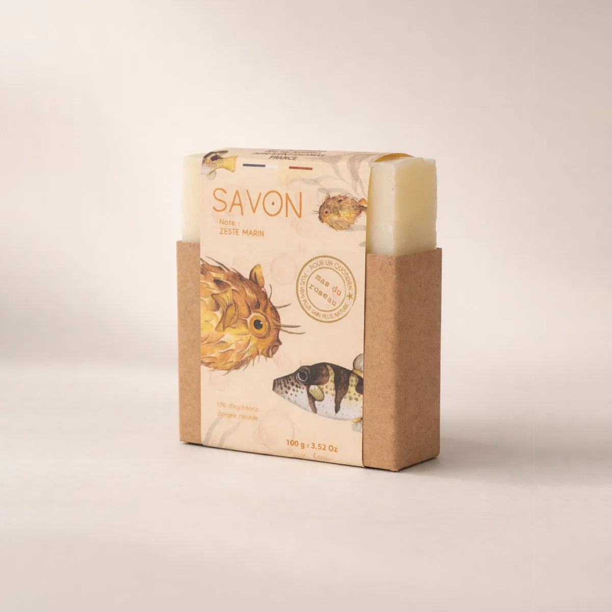 Mas du Roseau Pépites Zeste marin savon solide yuzu