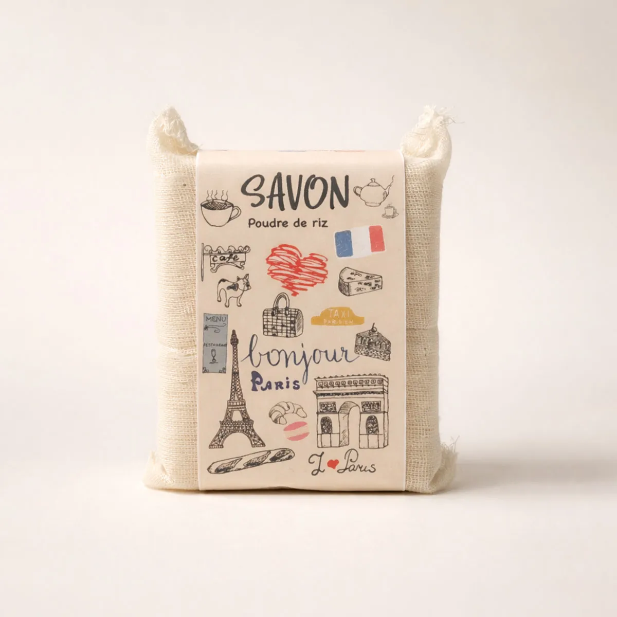 Mas du Roseau Pépites I ♥ Paris savon solide poudre de riz doux
