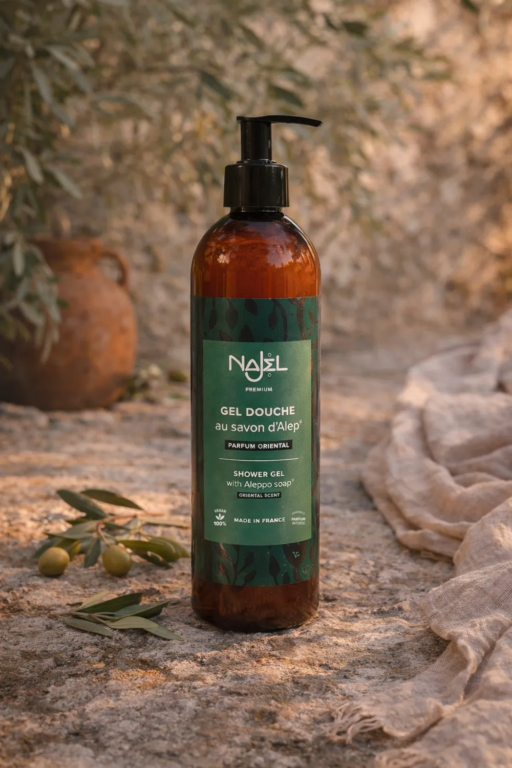 Najel gel douche oriental soin 50 ml échantillon ambré