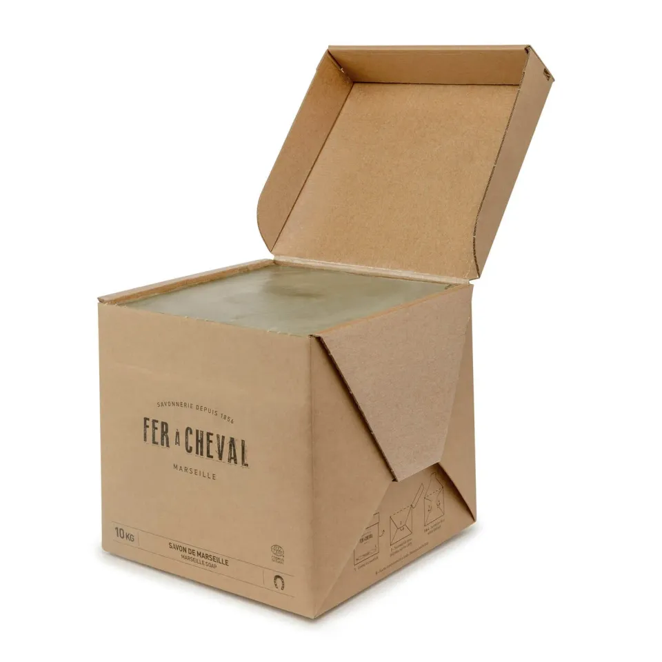 Fer à Cheval Bloc Olive savon Marseille 10kg authentique