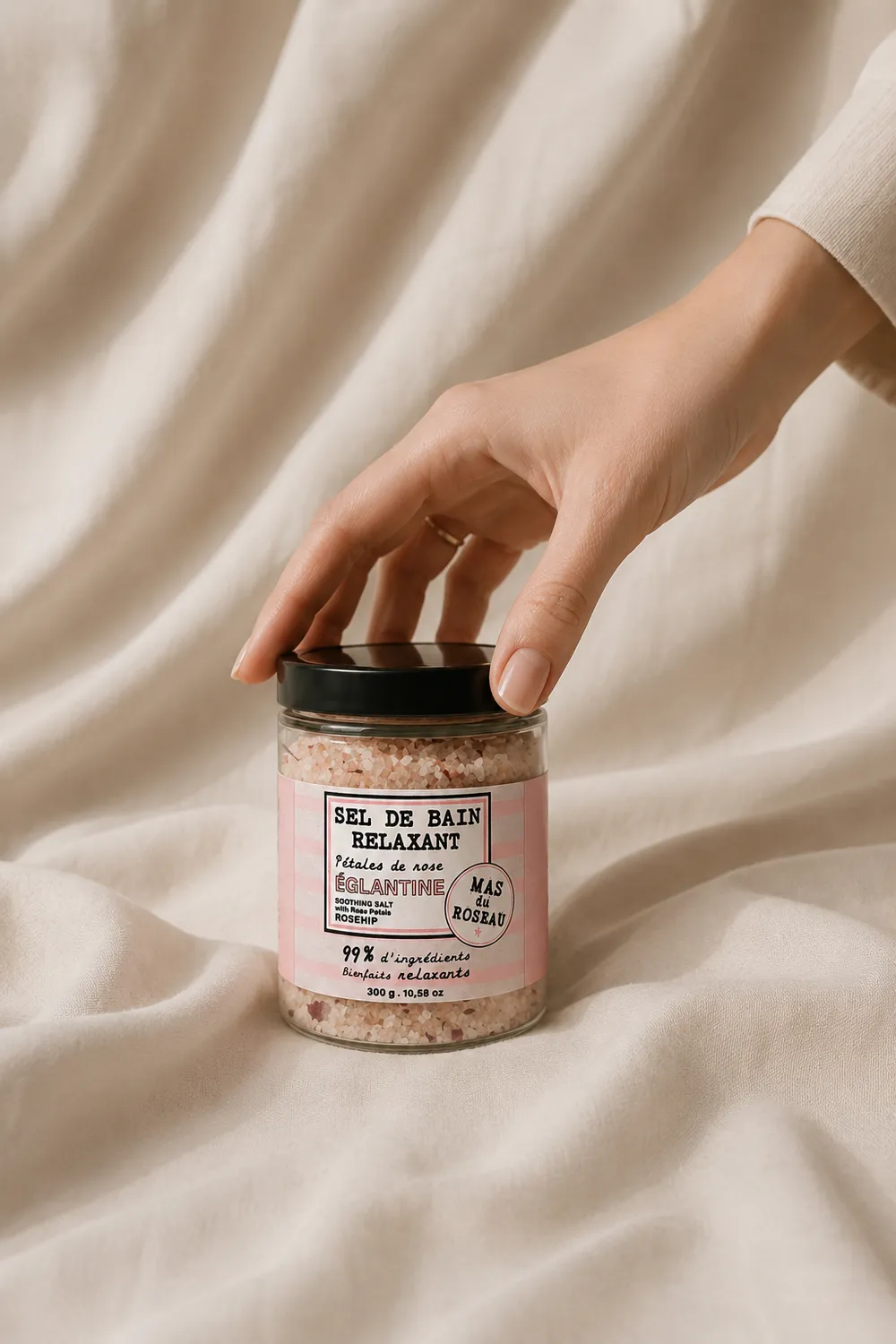 Mas du Roseau Philosophie sel de bain églantine relaxant