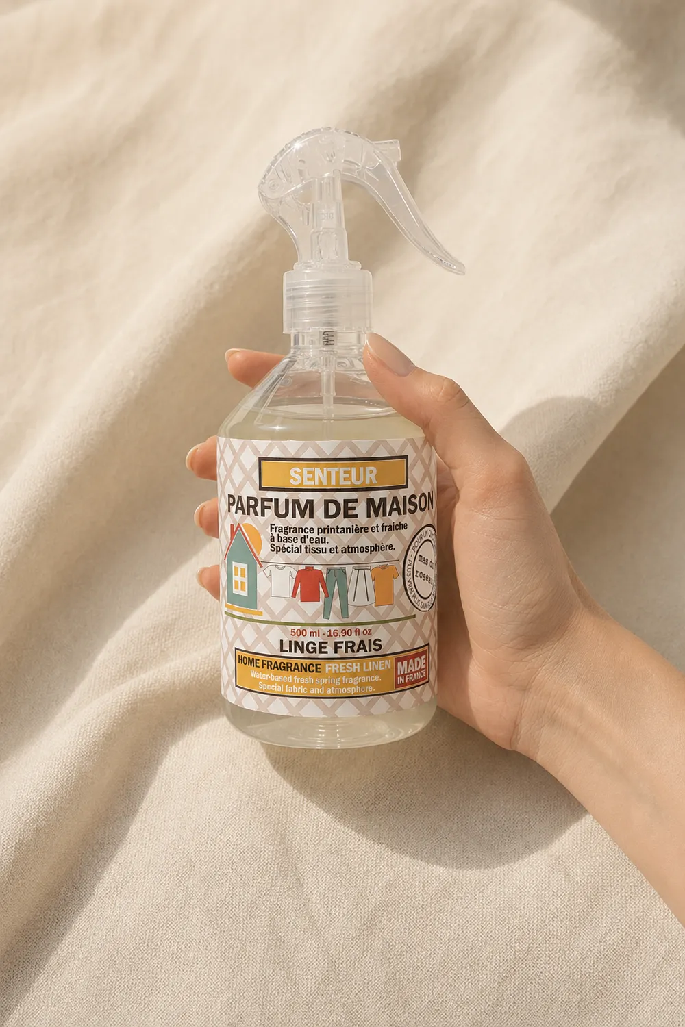 Mas du Roseau Éco&Bô Linge Frais parfum maison spray