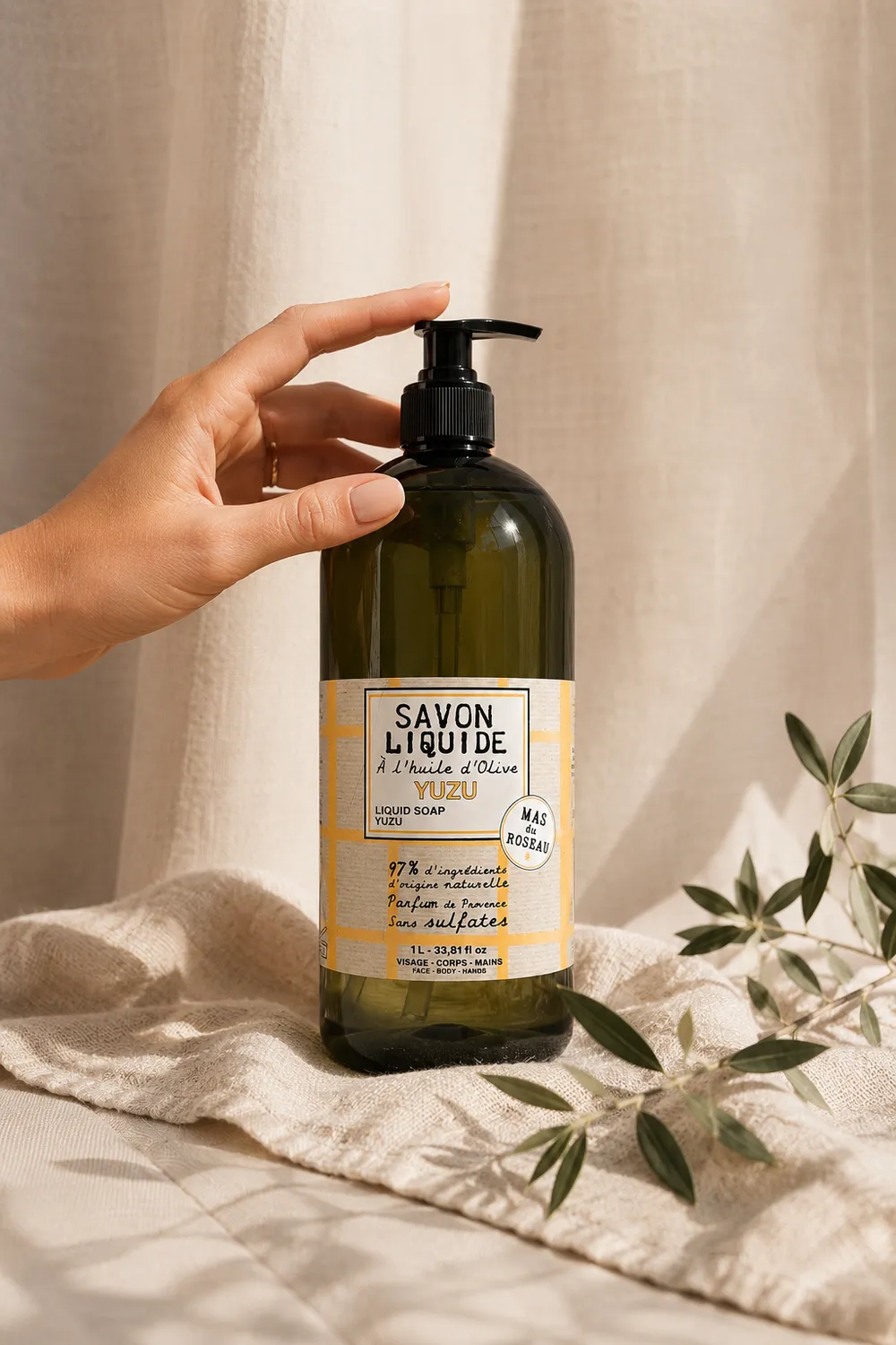 Mas du Roseau Philosophie Savon liquide yuzu citronné