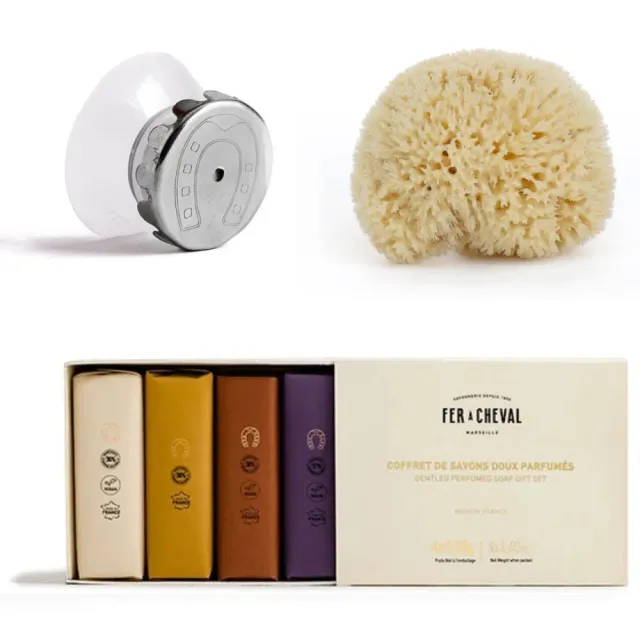 Savonnerie Fer à Cheval Trio Douche coffret 4 savons