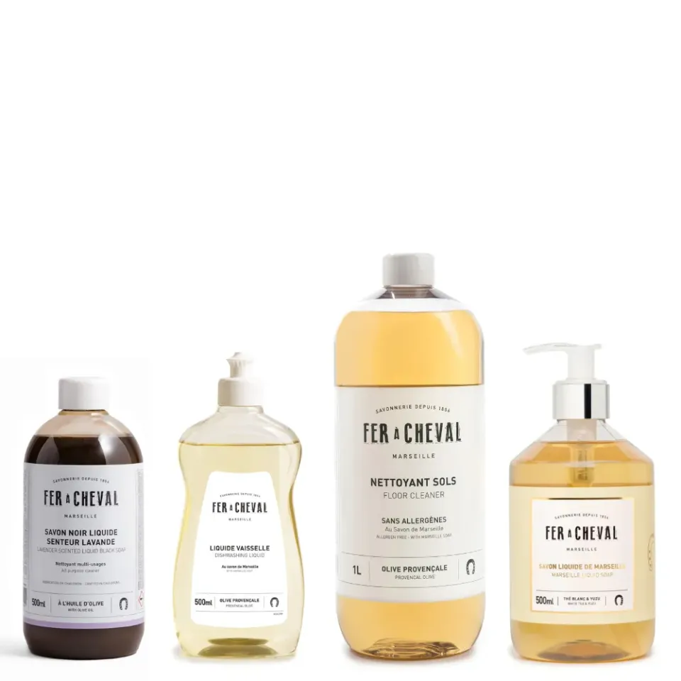 Savonnerie Fer à Cheval L’Instant Maison coffret ménage 3 flacons olive