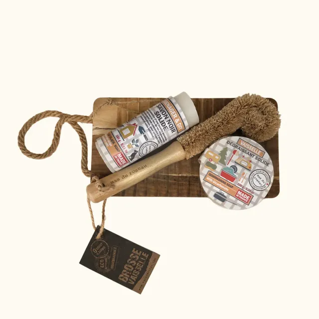 Mas du Roseau Éco & Bô coffret vaisselle 4 pièces bicarbonate