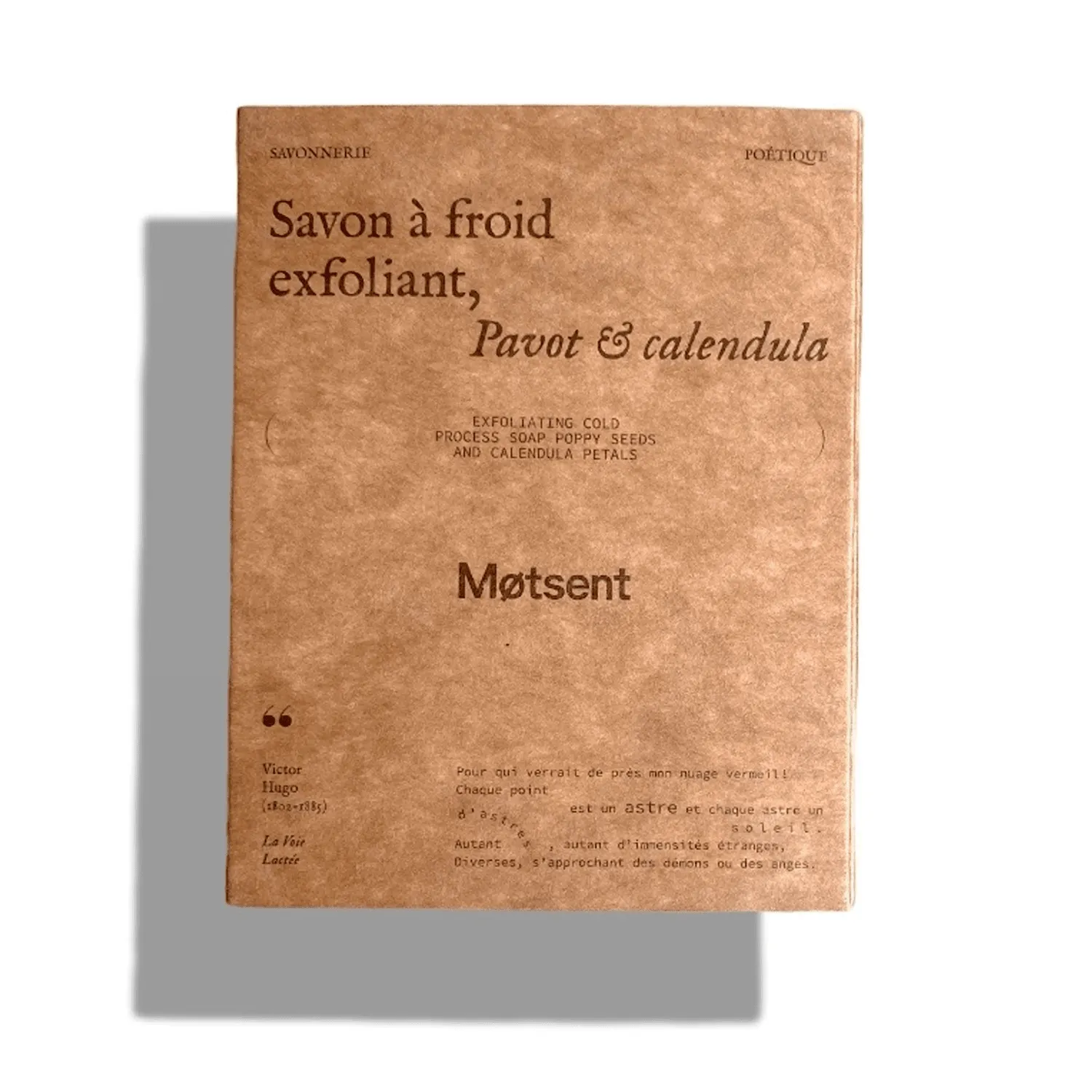 Motsent savon solide exfoliant pavot calendula bio