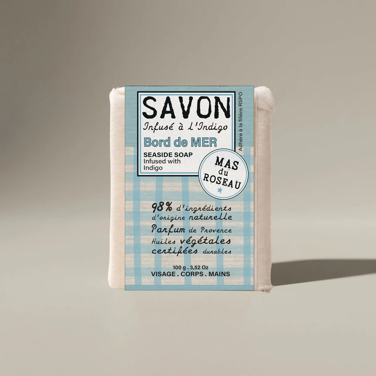 Mas du Roseau Philosophie Bord de Mer savon solide mini parfum marin
